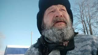 Путь от п.Пелым до г.Ивдель составил 110км. За бортом -34. Один из участков пути на перевал Дятлова