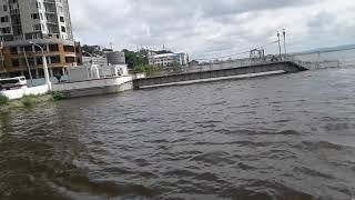 Большая вода пришла в Хабаровск. Речной вокзал .