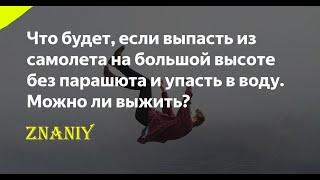 Что будет, если выпасть из самолета на большой высоте без парашюта и упасть в воду. Можно ли выжить?