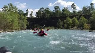Спуск на Байдарке по БУРНОЙ ГОРНОЙ РЕКЕ! Rafting Antaliya 19
