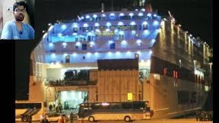 Cruise europa - Italian ro-pax ferry contacted breakwater, damaged, greece