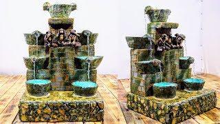 DIY Amazing Cement Water Fountain 3 Wise Monkeys Muhteşem Su Şelalesi Üç Bilge Maymun #3wisemonkeys