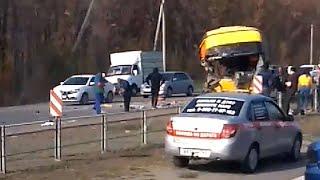 Самара: рейсовый автобус въехал в КАМАЗ