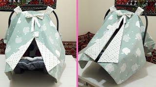 Puset örtüsü dikimi nasıl yapılır? | How to make a baby car seat cover
