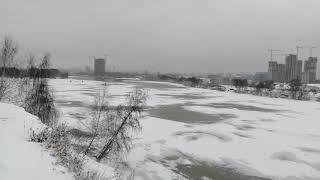 Москва река в Строгино. Зима
